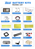 Kit de Batería JKESS 51.2V 280AH AAA LiFePO4 con BMS de Balance Activo, Apilable en Rack 6U, Caja DIY, Almacenamiento Solar de 15kW, CAN RS485, Stock en la UE