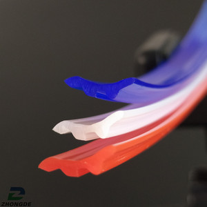 Lèvre d'essuie-glace C2 rouge en polyuréthane pour couvercle télescopique en acier - Product Image 6