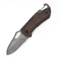 Ensemble de couteaux pliants à manche en bois pour l'extérieur, couteau de poche multifonctionnel de survie pour le camping et la chasse