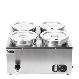 หม้ออุ่นอาหารไฟฟ้าสแตนเลสขนาด 7 ลิตร ราคาประหยัด 1500 วัตต์ 4 ช่อง สำหรับงานเลี้ยง - Product Image 1