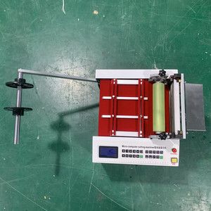 Machine de <span class=keywords><strong>d</strong></span>é<span class=keywords><strong>coupe</strong></span> automatique de film PVC à lame SKD2 34m/min, 220V/110V, pour film à bulles, largeur de travail 200mm, Huazhixin - Product Image 2