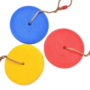Plaque à disque à bascule Swing Disque en plastique robuste avec corde en nylon réglable Jeu pour enfants Jouet de fitness