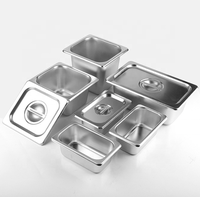 Maßgefertigte Isolierte GN 1/18 Gastronorm-Behälter US-Stil Edelstahl Verschiedene Größen Behälter für Speisenwärmer Eiscreme Lebensmittelbehälter GN