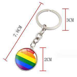 พวงกุญแจโลหะรูปทรงสี่เหลี่ยมผืนผ้าลายสายรุ้ง <span class=keywords><strong>LGBTQIA</strong></span> Pride สำหรับคนข้ามเพศ กันน้ำ - Product Image 3