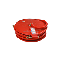 Enrouleur de tuyau d'incendie en PVC durable 30m, valve en laiton flexible, armoire en acier inoxydable, accessoire d'équipement de lutte contre l'incendie, compagnon