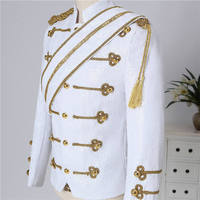 Performance Costume Smoking Blazer Hommes Adulte Paillettes Cour Européenne Style Paillettes Costume De Mariage Veste Costume De Scène Plus La Taille 6XL