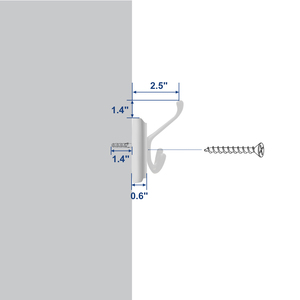 Appendiabiti marrone scuro con 4 Tri-ganci per vestiti a parete appendiabiti per ingresso bagno armadio - Product Image 3