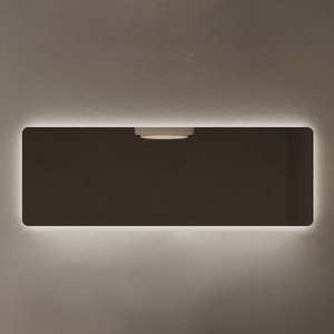 Italian suspended bathroom cabinet rock countertop washbasin intelligent backlit <b>mirror</b> cabinet set - Product Image 5