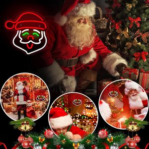 Santa Claus neon light colorful LED wall decoration light indoor party club <b>sign</b> indicator light atmosphere light luminous <b>sign</b> - Product Image 6