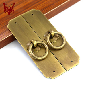 Chinese Style Brass Cabinet Door Handles Rectangle <b>Wardrobe</b> <b>Hardware</b> JHG-066 Durable - Product Image 1