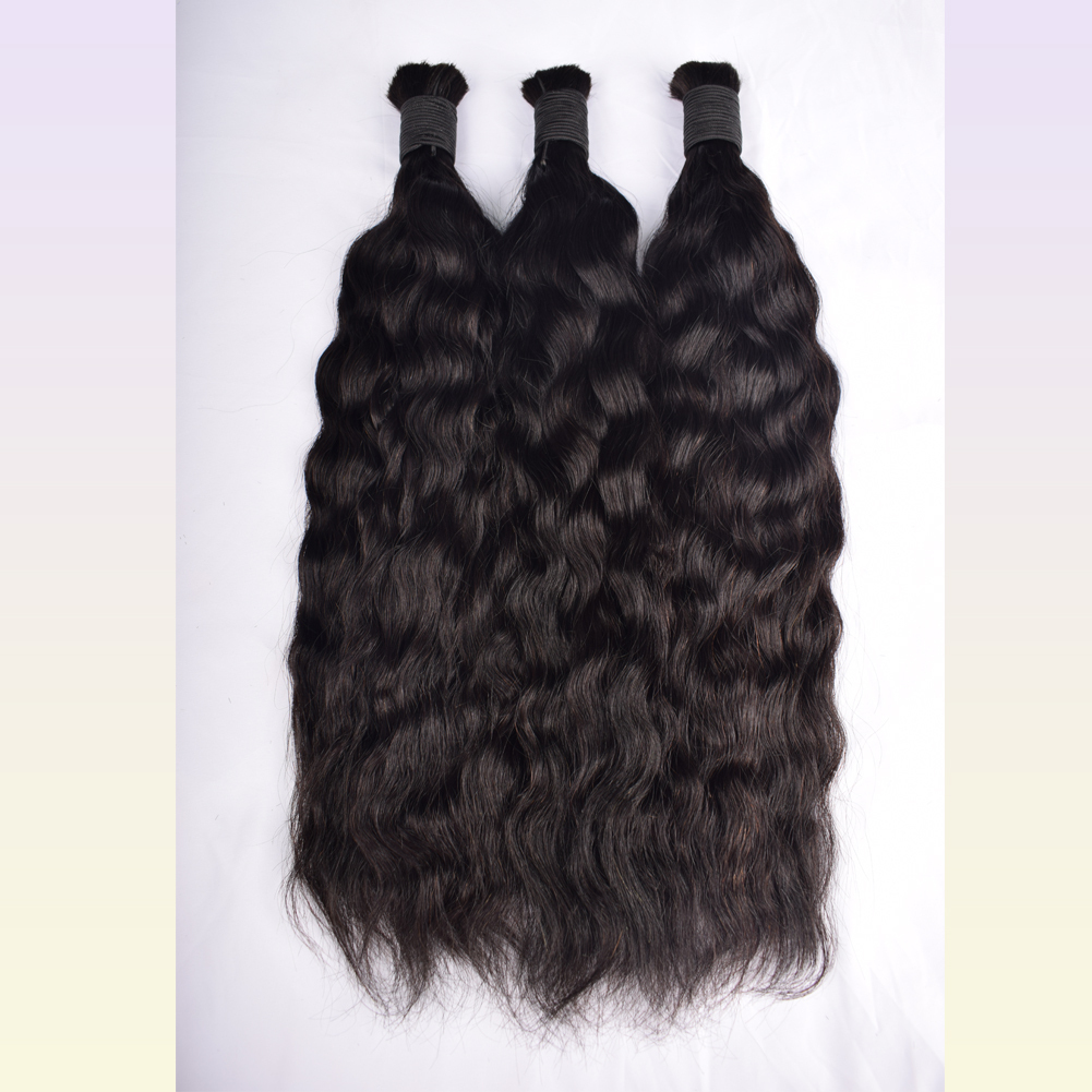 Wholesale Cheap Remy Hair Bundles Human Hair Extension Crochet Wet Wave Braiding Bulk for Braids Detail Section 5