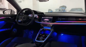 SJC 64 couleurs LED, éclairage d'ambiance de voiture amélioré pour <span class=keywords><strong>Audi</strong></span> <span class=keywords><strong>A3</strong></span> S3 2021-2025, éclairage de selle, accessoires intérieurs de voiture, amélioration - Product Image 2