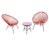 Ensemble de table à manger ronde et de chaises Acapulco de style européen pour l'extérieur