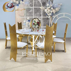 Party Supplies Stainless Steel Wedding <b>Used</b> Round Shaped Dining Table - Product Image 6