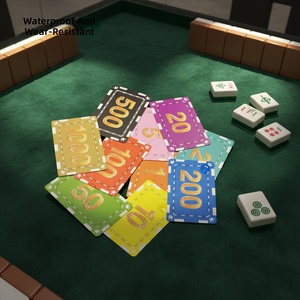 Jetons et cartes en PVC imperméables, résistants à l'abrasion, écologiques et non toxiques pour salles de mahjong, salles de <span class=keywords><strong>poker</strong></span>, Texas Hold'em - Product Image 1