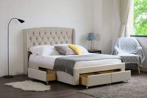 מודרני אירופאי עיצובים כפול אחסון מיטת מלך מלכת גודל עם מגירת הדום בד מיטה עות 'מאני אחסון מיטת - Product Image 4