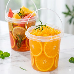 500ml 700ml 1000ml Fruit Tea Bucket Food Grade PP Plastic Clear Drink Bucket with Lid and Handle for Milk Tea Takeaway - Product Image 1