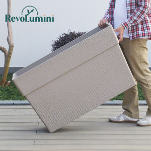 กระถางต้นไม้พลาสติกผสม PP ลายหิน ดีไซน์ทันสมัย เรียบง่าย มีสไตล์ รูปทรงขั้นบันได สำหรับใช้ภายนอกและภายในอาคาร ห้างสรรพสินค้า - Product Image 1