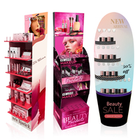 Support d'affichage en carton pliable, moderne, portable et écologique, personnalisé pour les magasins de détail, les magasins de vernis à ongles et de cosmétiques