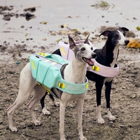 Accessoires pour chiens, gilet de sauvetage pour chien à haute flottabilité, gilet de sécurité pour animaux de compagnie avec poignée de sauvetage renforcée pour la piscine, la plage, l'été