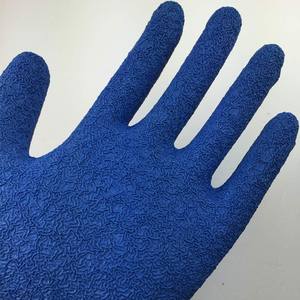 NMSAFETY लेटेक्स कस्टम En388 10 गेज ग्रे दस्ताने ब्लू क्रिंकल लेटेक्स लेपित औद्योगिक सुरक्षा कार्य दस्ताने गुआंटेस डी सेगुरिडाड - Product Image 6