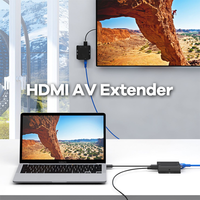Micagent 200m pour KVM sur TCP/IP, prolongateur AV à câble unique avec boîtier métallique pour transmission vidéo 1080p
