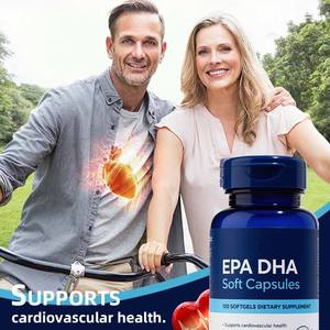 OEM EPA DHA Fischöl-Softgelkapseln zur Unterstützung der Herz-, Gehirn- und Gelenkgesundheit bei Erwachsenen, 120 Stück <span class=keywords><strong>Omega</strong></span>-<span class=keywords><strong>3</strong></span>-Fettsäuren - Product Image 2