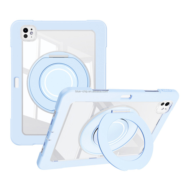 Premium 360° Rotatable Explosion Proof Cute Silicon Magnet Kids Tablet Cover Case for iPad Protective Designer Sleeve From China