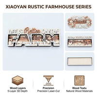 Letrero de Madera Contrachapada 3D Personalizado de la Marca XIAOYAN, con Diseño 'Life Is Better Farm', Decoración Rústica Multifuncional para el Hogar, con Diseño de Vaca y Oveja