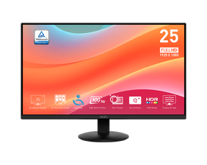 Nouveaux moniteurs de productivité d'entreprise M-S-I PRO MP252L 25 pouces 1920x1080 (FHD) IPS 100Hz - Product Image 2