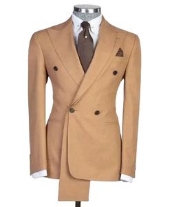 ชุดสูทสำหรับผู้ชาย Mtm ชุดสูท2ชิ้น (แจ็คเก็ต + กางเกง) ทักซิโด้กระดุมสองแถวสูทงานพรอมงานแต่งงาน - Product Image 3