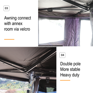 4x4 <strong>4wd</strong> Car <strong>Awning</strong> Free Standing 270 Degree <strong>Awning</strong> <strong>Foxwing</strong> Car Roof Side <strong>Awning</strong> Tent for Camping - Product Image 6