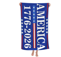 Serviette de plage en microfibre imprimée pour la célébration du semi-quicentenaire des 250 ans de la liberté aux États-Unis, disponible en gros