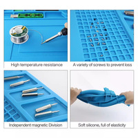 Alfombrilla de Silicona Resistente a Altas Temperaturas, Magnética, Aislante del Calor, para Reparación de Teléfonos Móviles, Computadoras y Circuitos Integrados