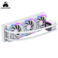 Refroidisseur liquide pour processeur AntarcChill 360 mm avec moniteur de température numérique, tête de pompe, kit de montage multi-sockets pour station de travail, PC de jeu