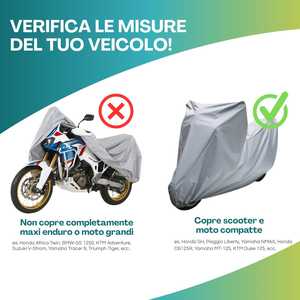 Housse de protection pour moto, gris, 230x130 cm, imperméable, pour l'extérieur, pour scooters et vélos - Product Image 5