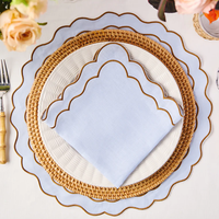 Serviettes en lin 100% personnalisées, couleurs brodées, 40x40cm, faites à la main, imprimées, modernes, durables, écologiques, lavables, décoration de table