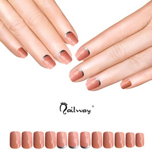 <span class=keywords><strong>Faux</strong></span> <span class=keywords><strong>ongles</strong></span> français, étiquette privée brillante, pour manucure, couverture complète, à pression, personnalisé, avec boîte, 500 pièces - Product Image 3
