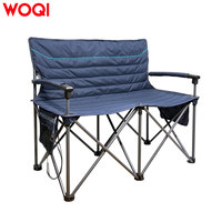 Fauteuil de camping double WOQI pour 2 personnes avec assise et dossier rembourrés pour le camping/la randonnée/le trekking, fabriqué par Caddis Sports