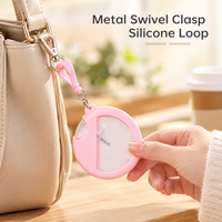 Flacon pulvérisateur de parfum vide en silicone rond de 25 ml avec porte-clés, logo personnalisé, vente en gros, rechargeable, format carte