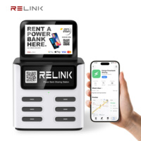 Estación de Alquiler de Baterías Portátiles Compartidas Relink de 6 Ranuras, Kiosco de Carga Inteligente para Centros Comerciales, Hoteles, Restaurantes y Espacios Públicos