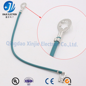 Сертифицированный UL высоковольтный кабельный жгут на заказ, цвета бирюзовый, с кольцевыми и лопаточными клеммами, для промышленного и автомобильного применения - Product Image 2