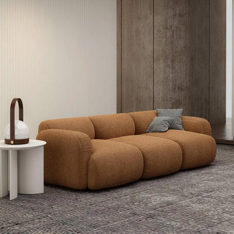 Sofá de hotel de alta qualidade, móveis de sala de estar em estilo moderno, sofá de lã de cordeiro, direto da fábrica