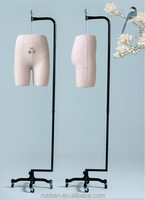 Maniquí de Costura para Parte Inferior del Cuerpo Masculino, para Pantalones, con Base de Espuma de PU y Postura de Pie