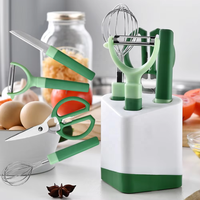 Creatieve keukengadgetset met opbergstandaard, 5-delige keukengadgetset, fruitschillercombinatie