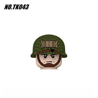 Mini briques de soldats aéroportés américains de la Seconde Guerre mondiale, casque, armes de combat, pièces en ABS, blocs à assembler soi-même, jouet de collection pour enfants