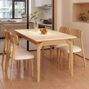 Juego de <span class=keywords><strong>Mesa</strong></span> de Comedor Rectangular <span class=keywords><strong>Extensible</strong></span> de Estilo Nórdico, Moderno y de Lujo, con Sillas para 4 o 6 Personas, Muebles Completos para Bar, Diseño Elegante - Product Image 1