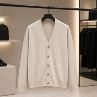 Cardigan personnalisé 100% coton, pull à col en V brodé personnalisé Townkana, chemise boutonnée de luxe, tenue de couple