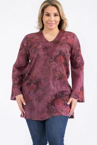 Women's European Style Cotton Stone Wash Fabric Top Embroidery Work for <b>Office</b> Wear - Product Image 2