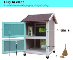 בית חתול חיצוני בית לחתולים בר עץ מחוץ לבית מחסה לחתולים חיצוני לבית חתול חיצוני - Product Image 3